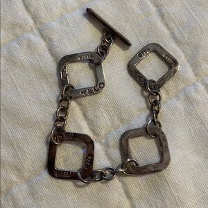 Tiffany & Co. Sterling Silver Square Link Chain Bracelet
